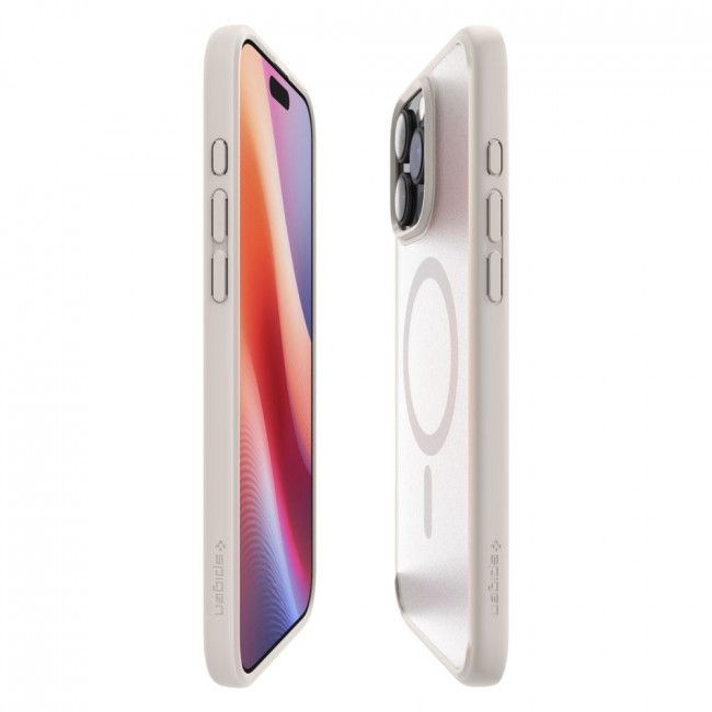 Spigen iPhone 16 Pro Max Ultra Hybrid Mag Σκληρή Θήκη με Πλαίσιο Σιλικόνης Και MagSafe - Frost Natural Titanium