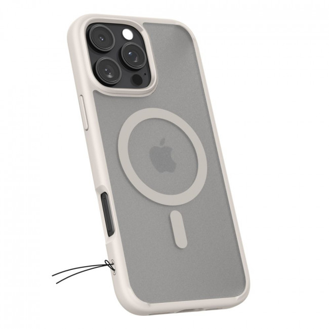 Spigen iPhone 16 Pro Ultra Hybrid Mag Σκληρή Θήκη με Πλαίσιο Σιλικόνης Και MagSafe - Frost Natural Titanium