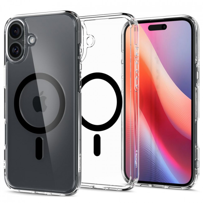 Spigen iPhone 16 Plus Ultra Hybrid Mag Σκληρή Θήκη με Πλαίσιο Σιλικόνης Και MagSafe - Black