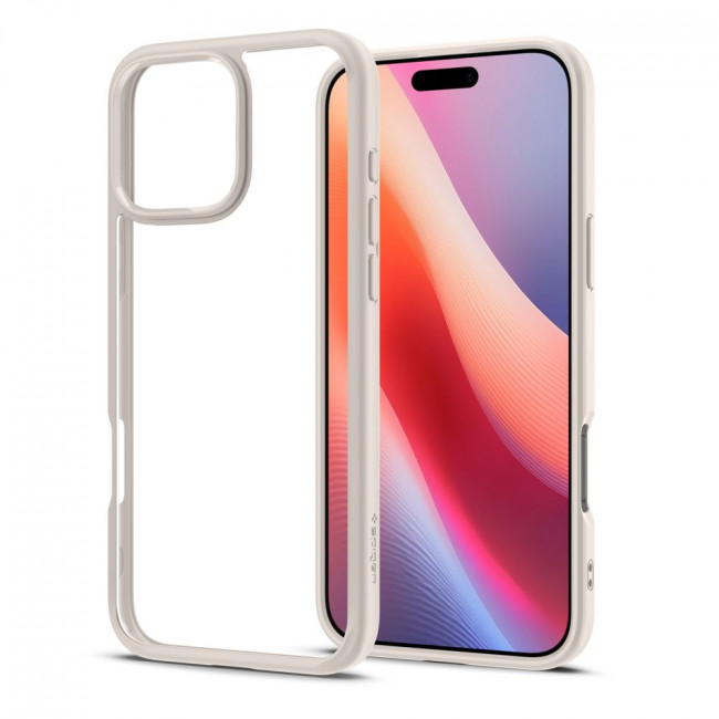 Spigen iPhone 16 Pro Ultra Hybrid Σκληρή Θήκη με Πλαίσιο Σιλικόνης - Natural Titanium