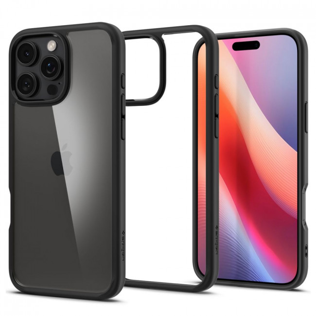 Spigen iPhone 16 Pro Ultra Hybrid Σκληρή Θήκη με Πλαίσιο Σιλικόνης - Matte Black