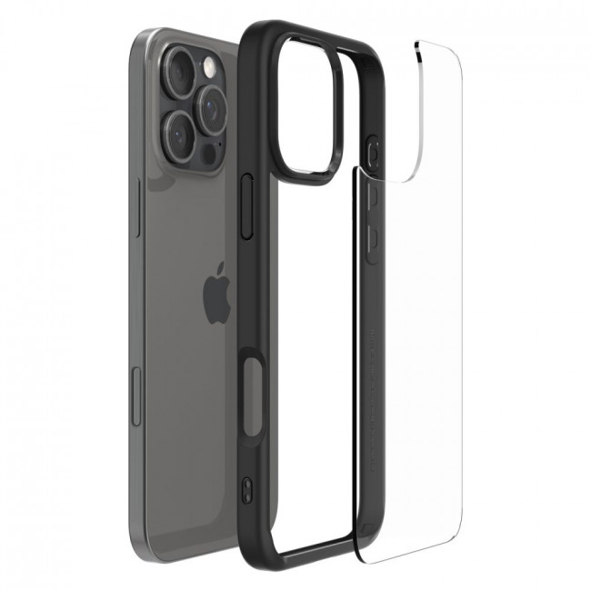 Spigen iPhone 16 Pro Ultra Hybrid Σκληρή Θήκη με Πλαίσιο Σιλικόνης - Matte Black