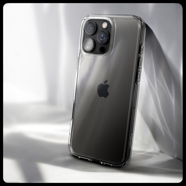 Spigen iPhone 16 Pro Ultra Hybrid Σκληρή Θήκη με Πλαίσιο Σιλικόνης - Clear