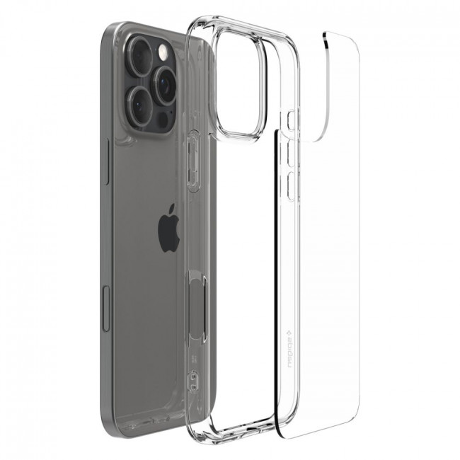 Spigen iPhone 16 Pro Ultra Hybrid Σκληρή Θήκη με Πλαίσιο Σιλικόνης - Clear