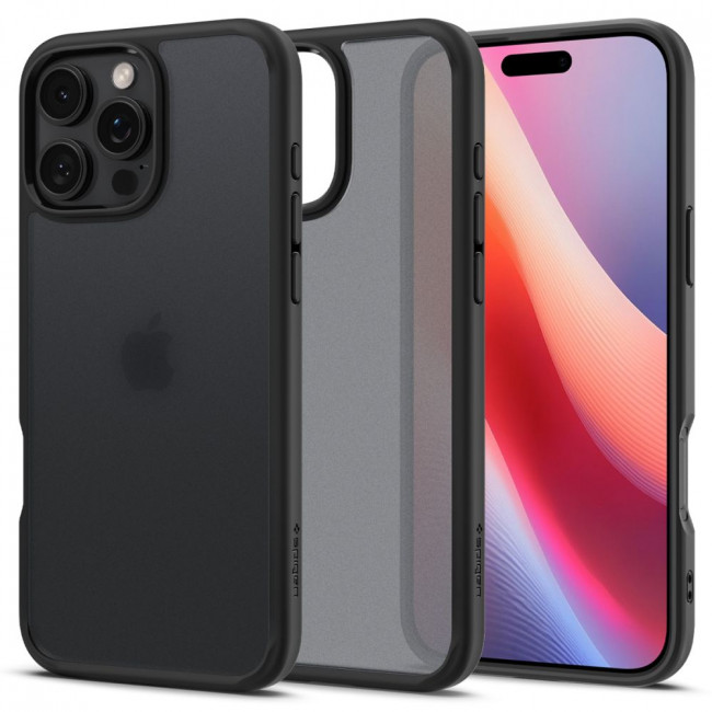 Spigen iPhone 16 Pro Ultra Hybrid Σκληρή Θήκη με Πλαίσιο Σιλικόνης - Frost Black