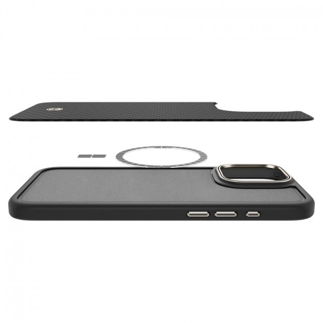 Spigen iPhone 16 Pro Max Enzo Aramid Mag Σκληρή Θήκη Aramid Fiber με MagSafe - Black Natural