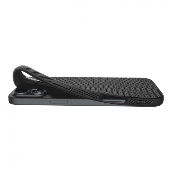 Spigen iPhone 16 Plus Liquid Air Θήκη Σιλικόνης - Matte Black