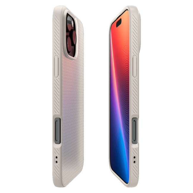 Spigen iPhone 16 Pro Max Liquid Air Θήκη Σιλικόνης - Natural Titanium