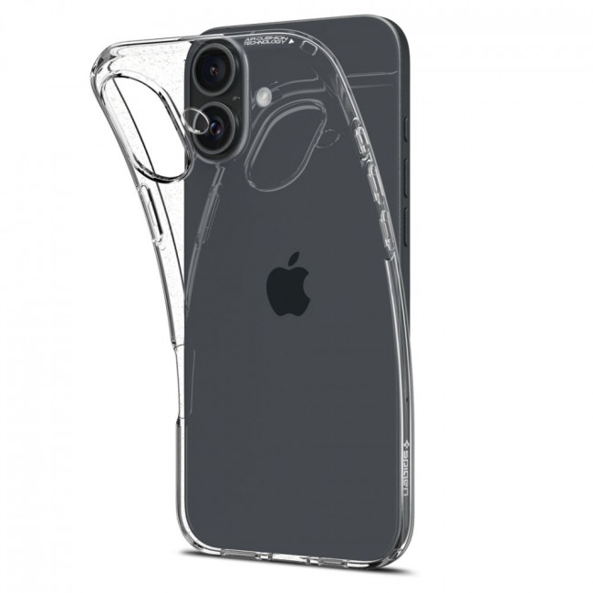 Spigen iPhone 16 Liquid Crystal Θήκη Σιλικόνης - Crystal Clear