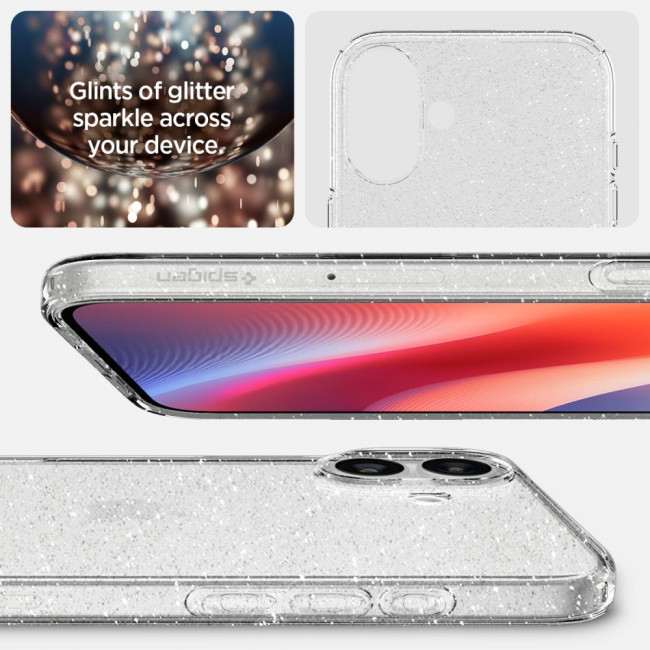 Spigen iPhone 16 Liquid Crystal Θήκη Σιλικόνης - Glitter Crystal