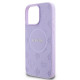 Guess iPhone 16 Pro Max - Saffiano Peony Classic Logo - MagSafe Σκληρή Θήκη με Πλαίσιο Σιλικόνης και Συνθετικό Δέρμα - Purple - GUHMP16XPSAPSMEU