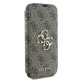 Guess iPhone 16 Plus - 4G Metal Logo Θήκη Πορτοφόλι με Επένδυση Συνθετικού Δέρματος - Brown - GUBKP16M4GMGBR