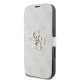 Guess iPhone 16 Plus - 4G Metal Logo Θήκη Πορτοφόλι με Επένδυση Συνθετικού Δέρματος - Pink - GUBKP16M4GMGPI