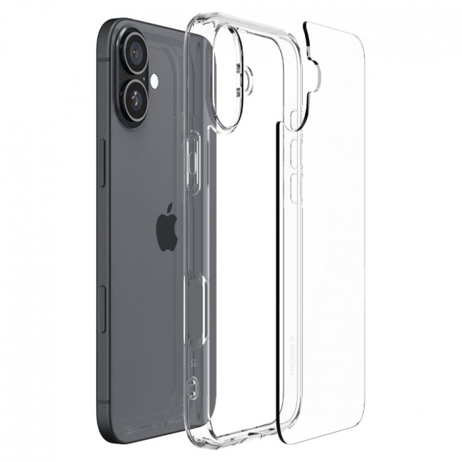 Spigen iPhone 16 Plus Ultra Hybrid Σκληρή Θήκη με Πλαίσιο Σιλικόνης - Crystal Clear