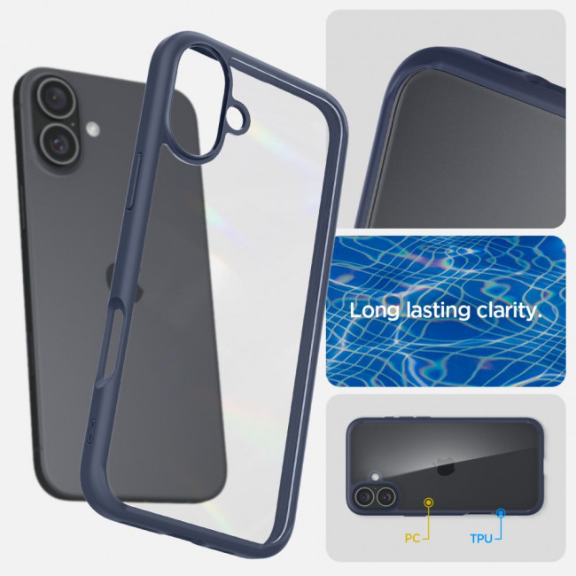 Spigen iPhone 16 Ultra Hybrid Σκληρή Θήκη με Πλαίσιο Σιλικόνης - Navy Blue