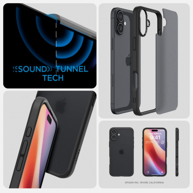 Spigen iPhone 16 Ultra Hybrid Σκληρή Θήκη με Πλαίσιο Σιλικόνης - Frost Black