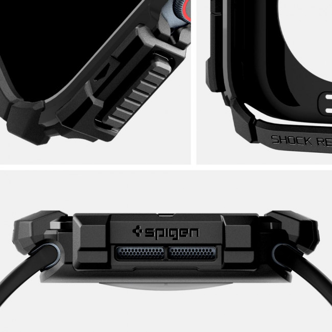 Spigen Θήκη Apple Watch 10 - 42MM Rugged Armor - Matte Black