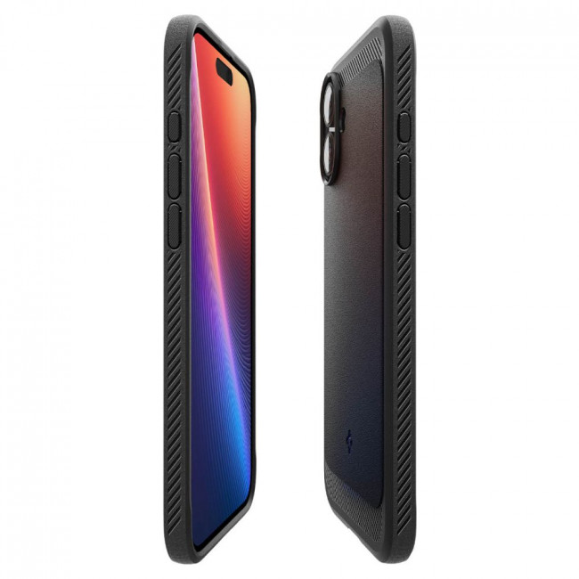 Spigen iPhone 16 Plus Rugged Armor Mag Θήκη TPU με MagSafe - Matte Black