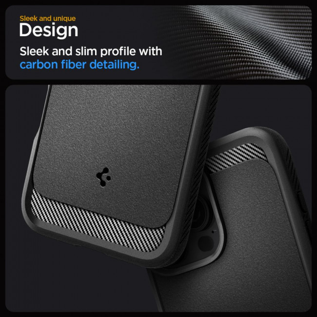 Spigen iPhone 16 Pro Max Rugged Armor Mag Θήκη TPU με MagSafe - Matte Black