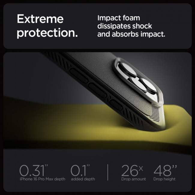 Spigen iPhone 16 Pro Max Rugged Armor Mag Θήκη TPU με MagSafe - Matte Black