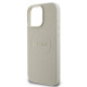 Guess iPhone 16 Pro - Grained Ring MagSafe - Σκληρή Θήκη από Οικολογικό Δέρμα - Beige - GUHMP16LPGHSMME