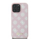 Guess iPhone 16 Pro - Peony Script Logo - MagSafe Θήκη με Επένδυση Συνθετικού Δέρματος - Pink - GUHMP16LPGPYSP