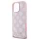 Guess iPhone 16 Pro - Peony Script Logo - MagSafe Θήκη με Επένδυση Συνθετικού Δέρματος - Pink - GUHMP16LPGPYSP