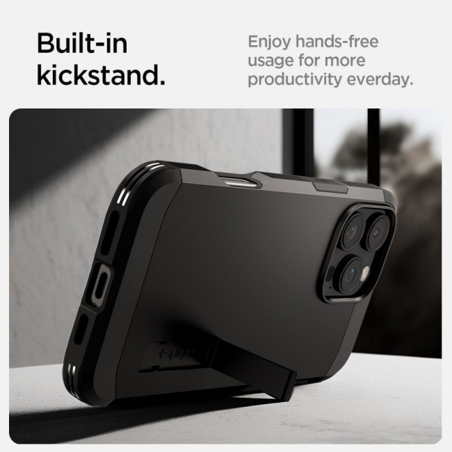 Spigen iPhone 16 Pro Tough Armor Mag Σκληρή Θήκη με MagSafe - Black