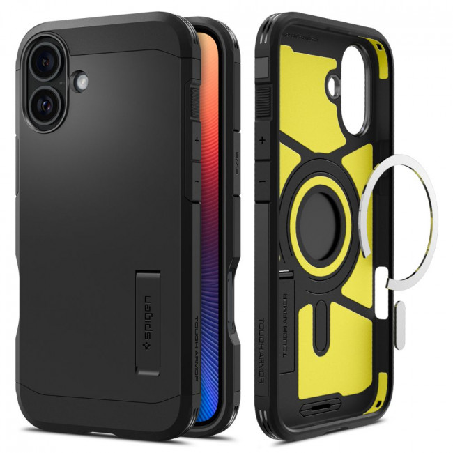 Spigen iPhone 16 Tough Armor Mag Σκληρή Θήκη με MagSafe - Black