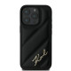 Karl Lagerfeld iPhone 16 Pro - Quilted Signature - Θήκη με Επένδυση Συνθετικού Δέρματος - Black - KLHCP16LPQDSMGK