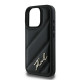 Karl Lagerfeld iPhone 16 Pro - Quilted Signature - Θήκη με Επένδυση Συνθετικού Δέρματος - Black - KLHCP16LPQDSMGK