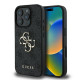 Guess iPhone 16 Pro - 4G Big Logo - Θήκη με Επένδυση Συνθετικού Δέρματος - Black - GUHCP16L4GMGGR