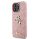 Guess iPhone 16 Pro - Fixed Glitter Big 4G - Σκληρή Θήκη με Πλαίσιο Σιλικόνης - Pink - GUHCP16LHG4SGP