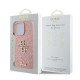 Guess iPhone 16 Pro - Fixed Glitter Big 4G - Σκληρή Θήκη με Πλαίσιο Σιλικόνης - Pink - GUHCP16LHG4SGP