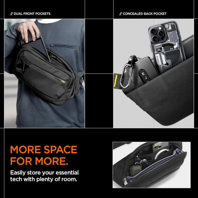 Spigen KD410 Sling Bag Τσάντα Ώμου- Black