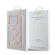 Guess iPhone 16 Pro - Quilted Metal Logo - Θήκη με Επένδυση Συνθετικού Δέρματος - Pink - GUHCP16LPSQSQSP