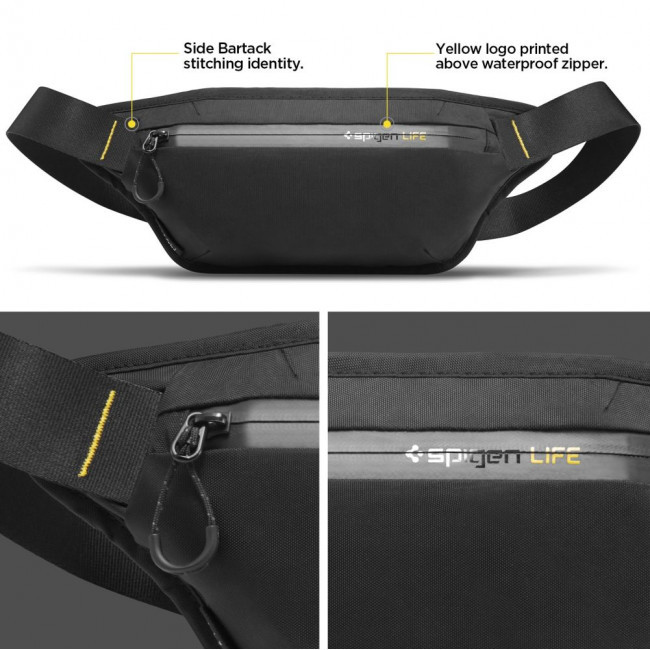 Spigen KD411 Waist Bag Τσάντα Μέσης - Black