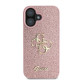 Guess iPhone 16 - Fixed Glitter Big 4G - Σκληρή Θήκη με Πλαίσιο Σιλικόνης - Pink - GUHCP16SHG4SGP