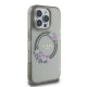 Guess iPhone 16 Pro - IML Flowers Wreath - MagSafe Σκληρή Θήκη με Πλαίσιο Σιλικόνης - Black - GUHMP16LHFWFCK