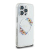 Guess iPhone 16 Pro - IML Flowers Wreath - MagSafe Σκληρή Θήκη με Πλαίσιο Σιλικόνης - Διάφανη - GUHMP16LHFWFCT