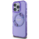 Guess iPhone 16 Pro - IML Flowers Wreath - MagSafe Σκληρή Θήκη με Πλαίσιο Σιλικόνης - Purple - GUHMP16LHFWFCU