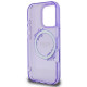 Guess iPhone 16 Pro - IML Flowers Wreath - MagSafe Σκληρή Θήκη με Πλαίσιο Σιλικόνης - Purple - GUHMP16LHFWFCU