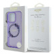 Guess iPhone 16 Pro - IML Flowers Wreath - MagSafe Σκληρή Θήκη με Πλαίσιο Σιλικόνης - Purple - GUHMP16LHFWFCU