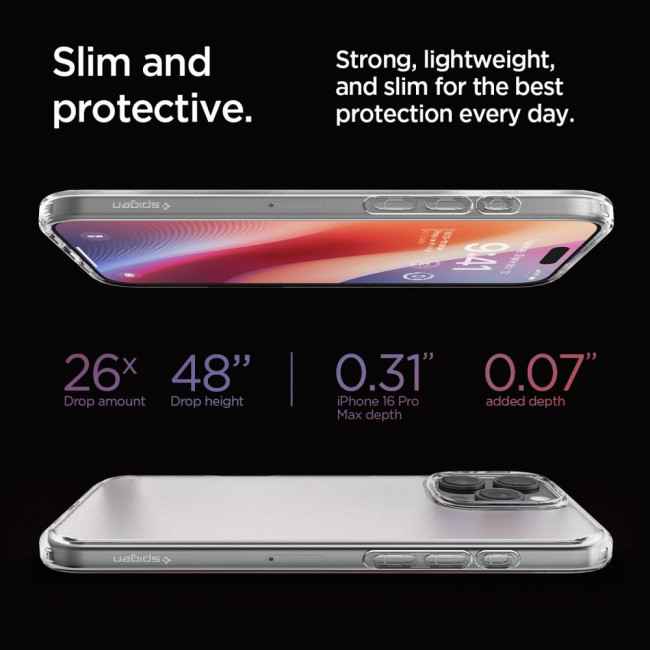 Spigen iPhone 16 Pro Max Ultra Hybrid Σκληρή Θήκη με Πλαίσιο Σιλικόνης - Frost Clear