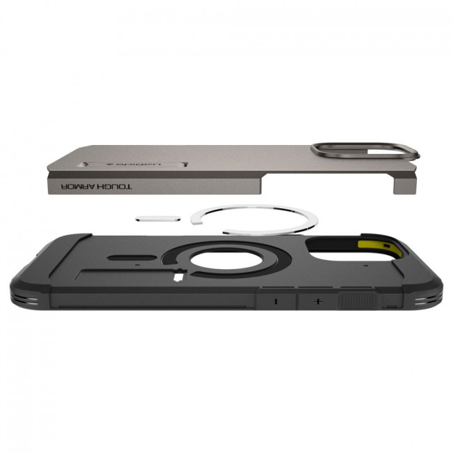 Spigen iPhone 16 Pro Tough Armor Mag Σκληρή Θήκη με MagSafe - Gunmetal