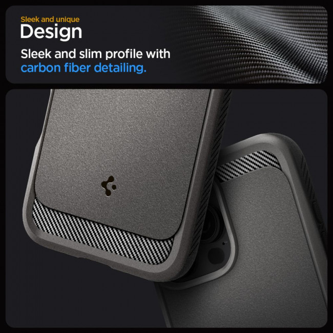 Spigen iPhone 16 Pro Rugged Armor Mag Θήκη TPU με MagSafe - Grey