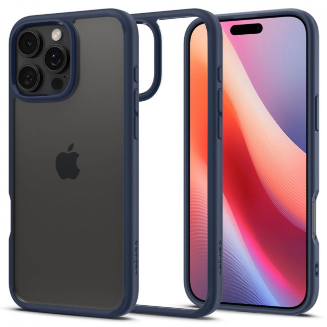 Spigen iPhone 16 Pro Max Ultra Hybrid Σκληρή Θήκη με Πλαίσιο Σιλικόνης - Navy Blue