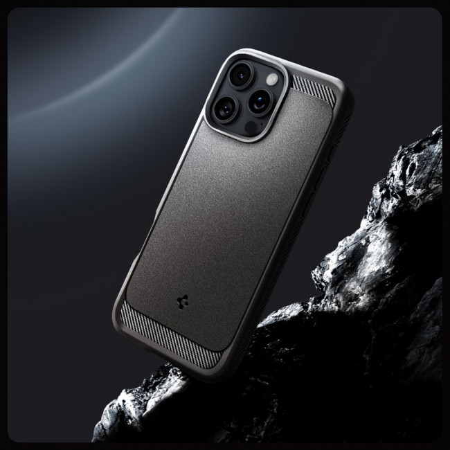 Spigen iPhone 16 Pro Max Rugged Armor Mag Θήκη TPU με MagSafe - Grey