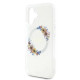 Guess iPhone 16 - IML Flowers Wreath - MagSafe Σκληρή Θήκη με Πλαίσιο Σιλικόνης - Διάφανη - GUHMP16SHFWFCT