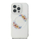 Guess iPhone 16 Pro Max - IML Flowers Wreath - MagSafe Σκληρή Θήκη με Πλαίσιο Σιλικόνης - Διάφανη - GUHMP16XHFWFCT